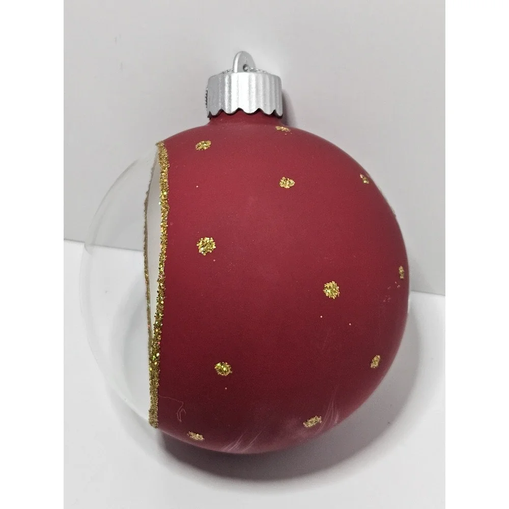 Dillards Trimsetter 2021 Mr Bingle LED Light Up Red Glass Diorama Ornament